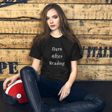 Load image into Gallery viewer, Burn After Reading Unisex t-shirt