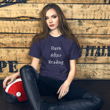 Load image into Gallery viewer, Burn After Reading Unisex t-shirt