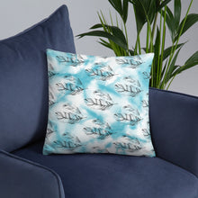 Load image into Gallery viewer, Blue Tie Dye Pillow with Feathers Gabby Petito Foundation