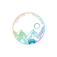 Load image into Gallery viewer, Worry Less Travel More Bubble-free stickers