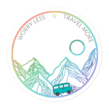 Load image into Gallery viewer, Worry Less Travel More Bubble-free stickers