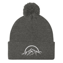 Load image into Gallery viewer, Mountain Logo Embroidered Pom-Pom Beanie
