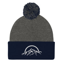 Load image into Gallery viewer, Mountain Logo Embroidered Pom-Pom Beanie
