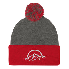 Load image into Gallery viewer, Mountain Logo Embroidered Pom-Pom Beanie