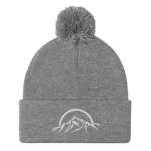 Load image into Gallery viewer, Mountain Logo Embroidered Pom-Pom Beanie