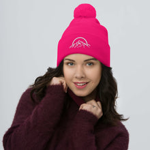 Load image into Gallery viewer, Mountain Logo Embroidered Pom-Pom Beanie
