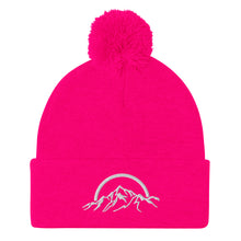 Load image into Gallery viewer, Mountain Logo Embroidered Pom-Pom Beanie