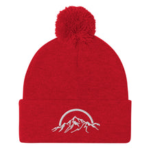 Load image into Gallery viewer, Mountain Logo Embroidered Pom-Pom Beanie