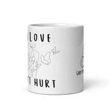 Load image into Gallery viewer, Real Love Doesn't Hurt White glossy mug