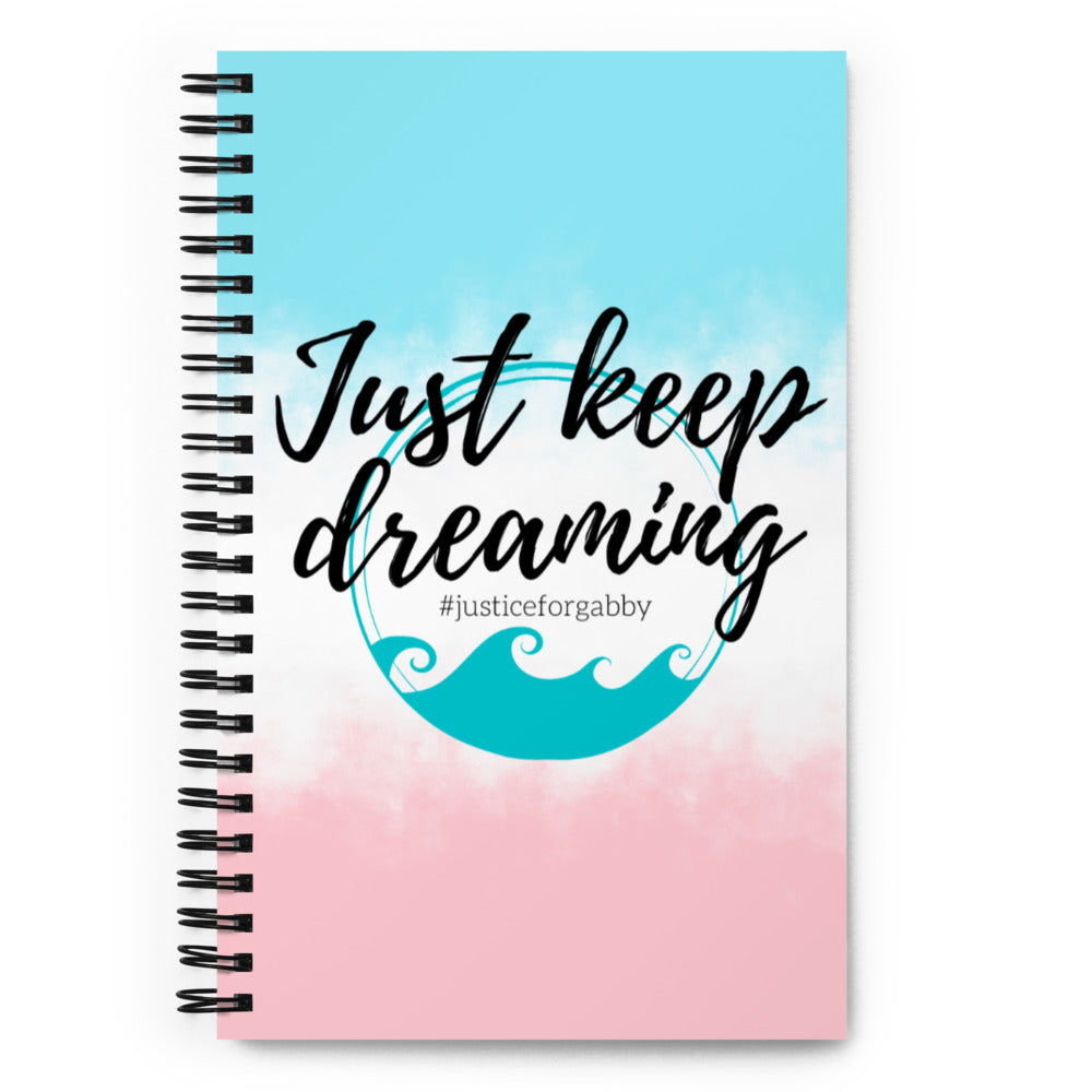 Gabby Petito Foundation Keep Dreaming Spiral notebook