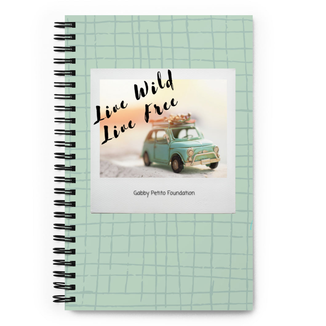 Live Wild Live Free Spiral notebook