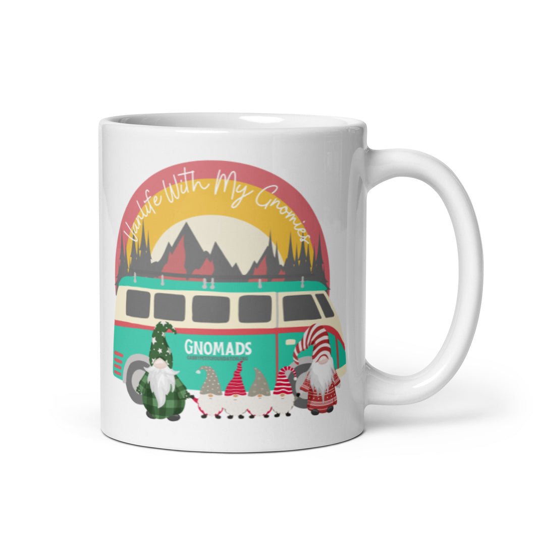 Gnomies Vanlife White Glossy Mug